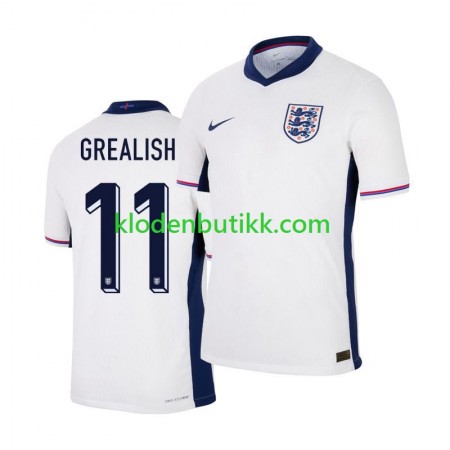 England Jack Grealish 11 Hjemme Fotballdrakt EM 2024 Kortermet